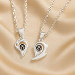 Bonded Heart Photo Projection Necklace