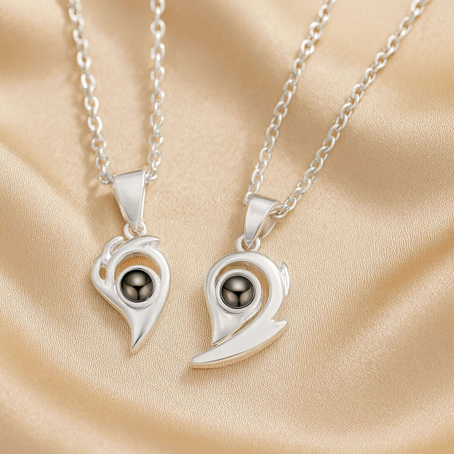 Bonded Heart Photo Projection Necklace