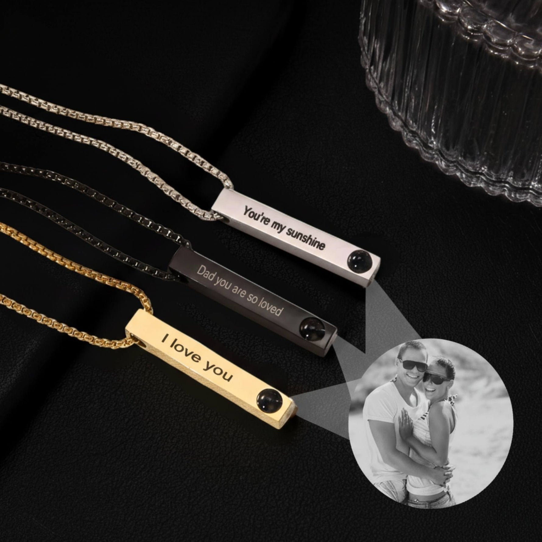 Photo Projection Necklace for Men