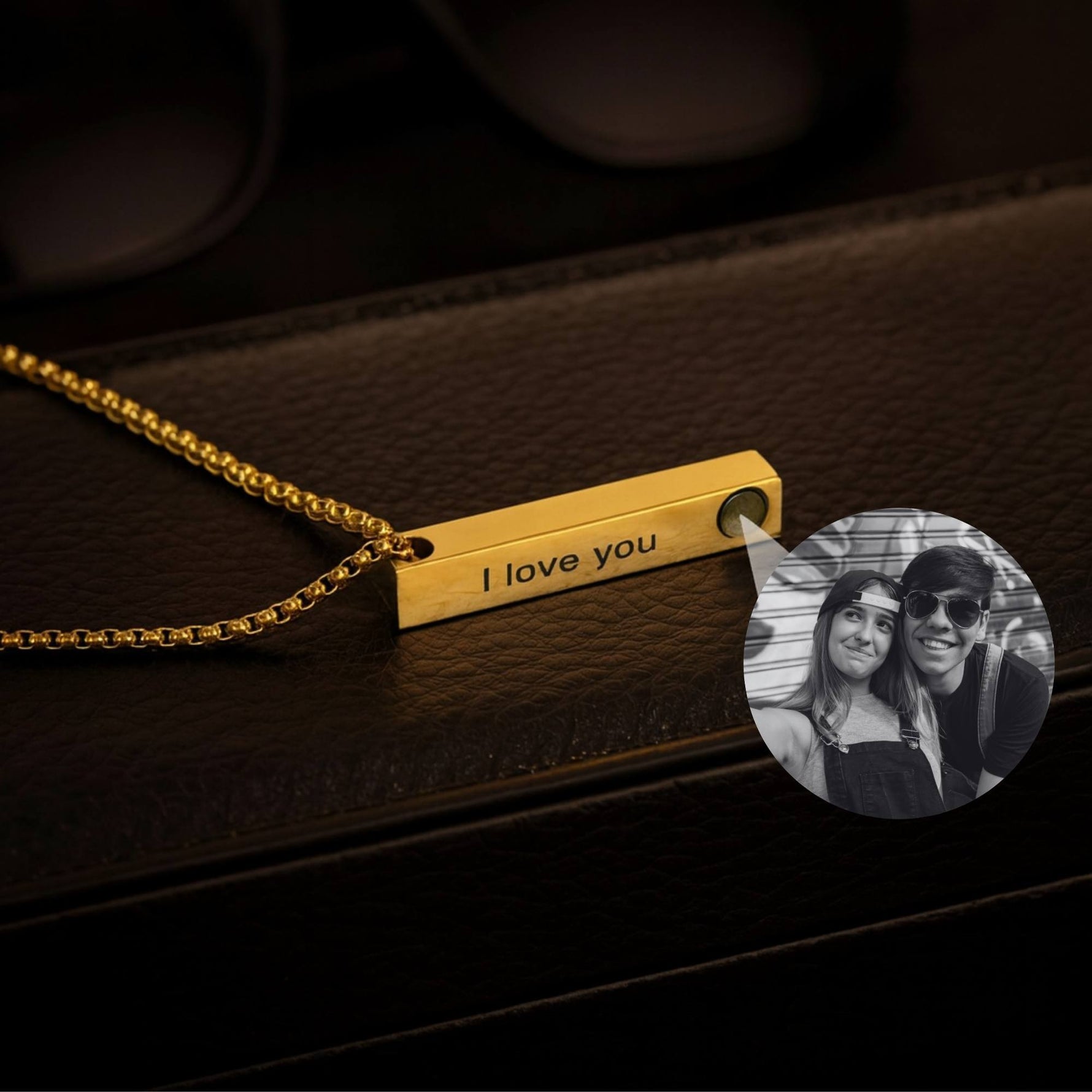 Photo Projection Necklace for Men