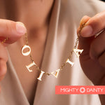 Spaced Name Initial Necklace