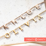 Spaced Name Initial Necklace