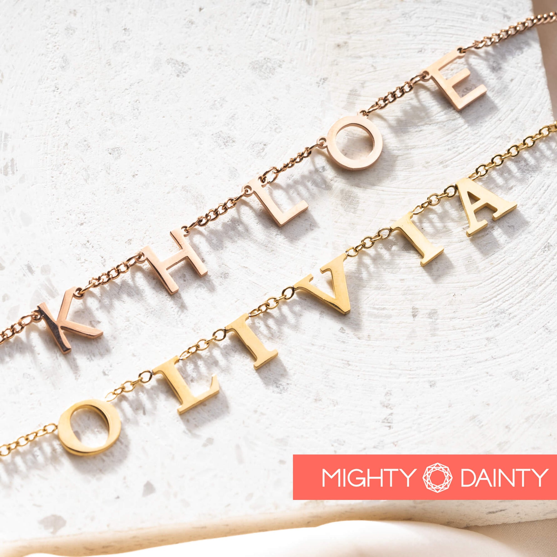 Spaced Name Initial Necklace