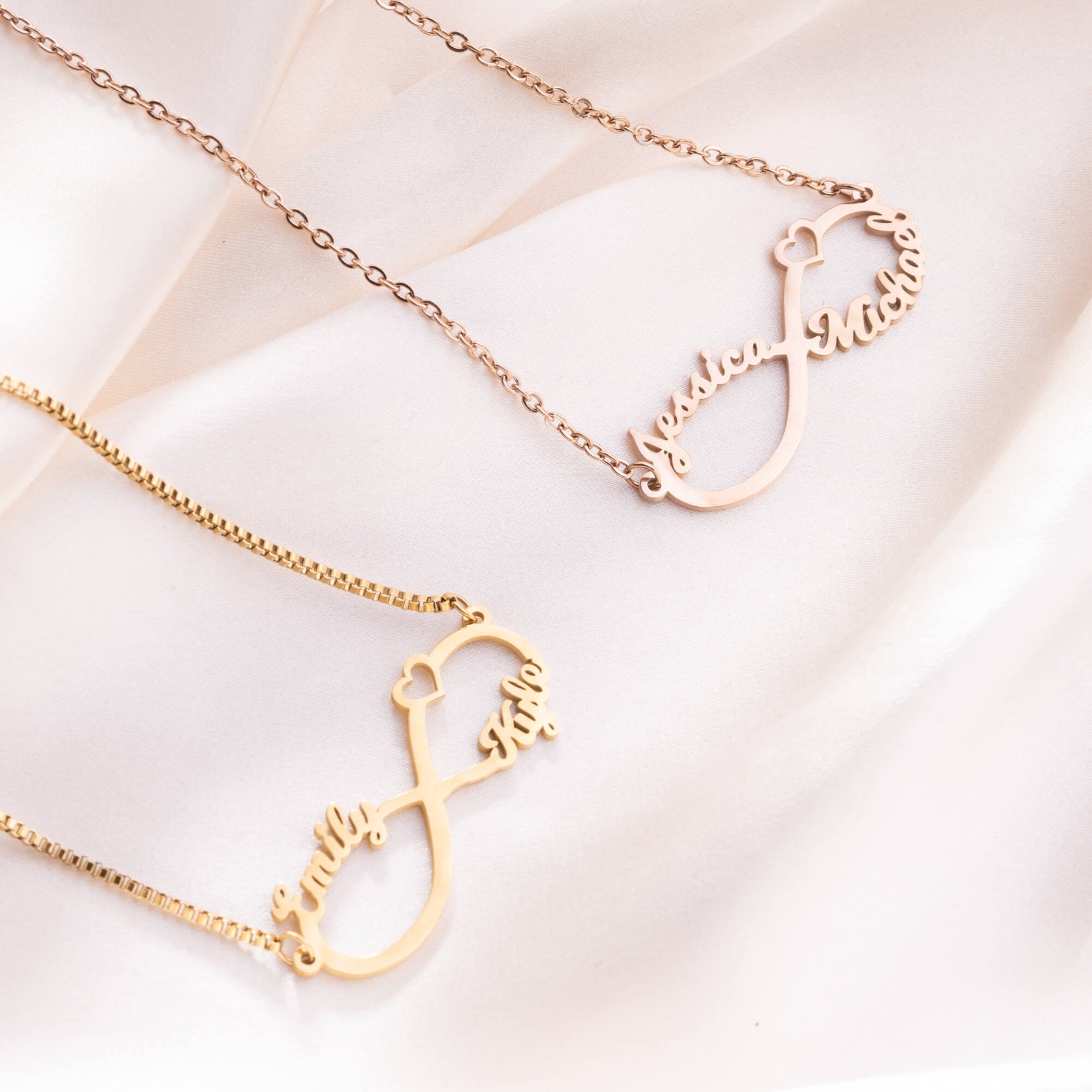 Infinity Two Name Necklace