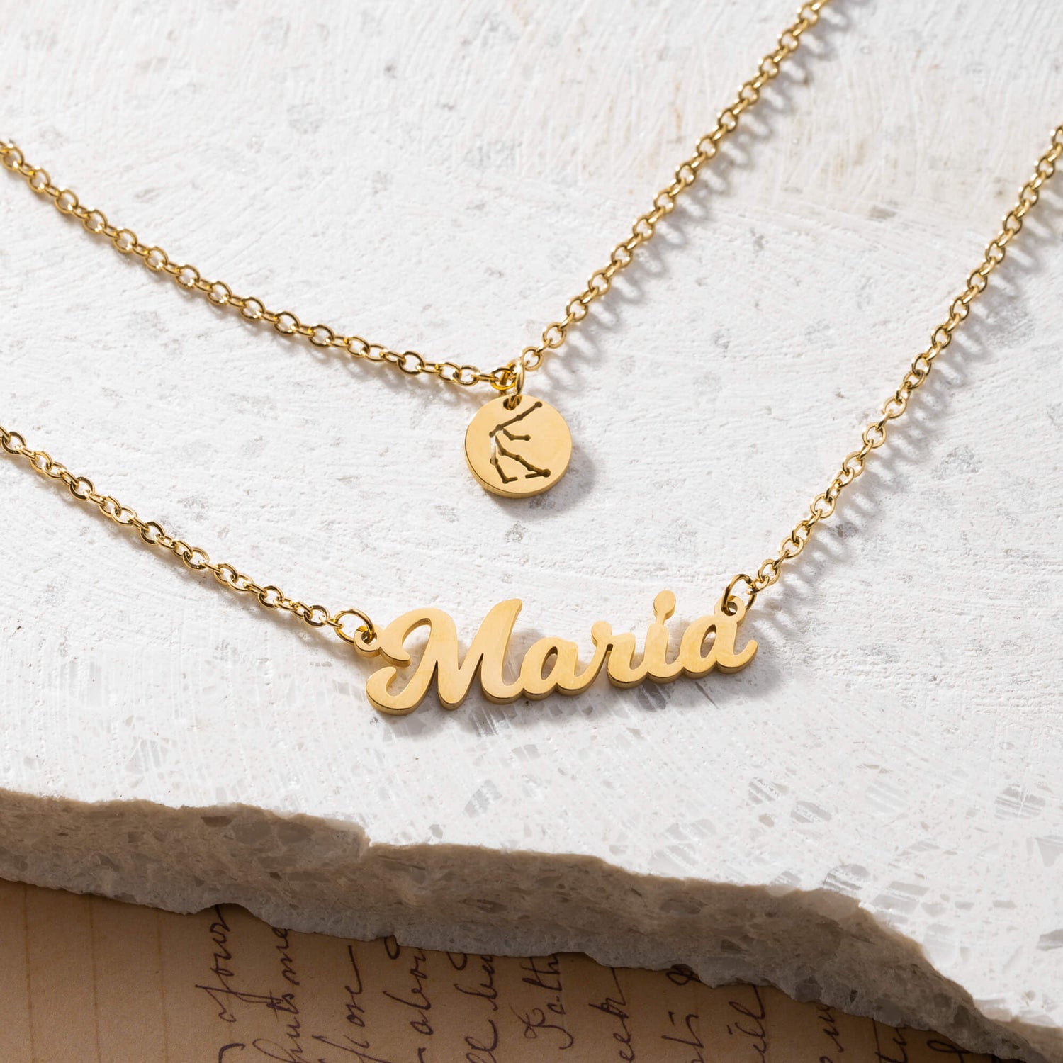 Horoscope Name Necklace