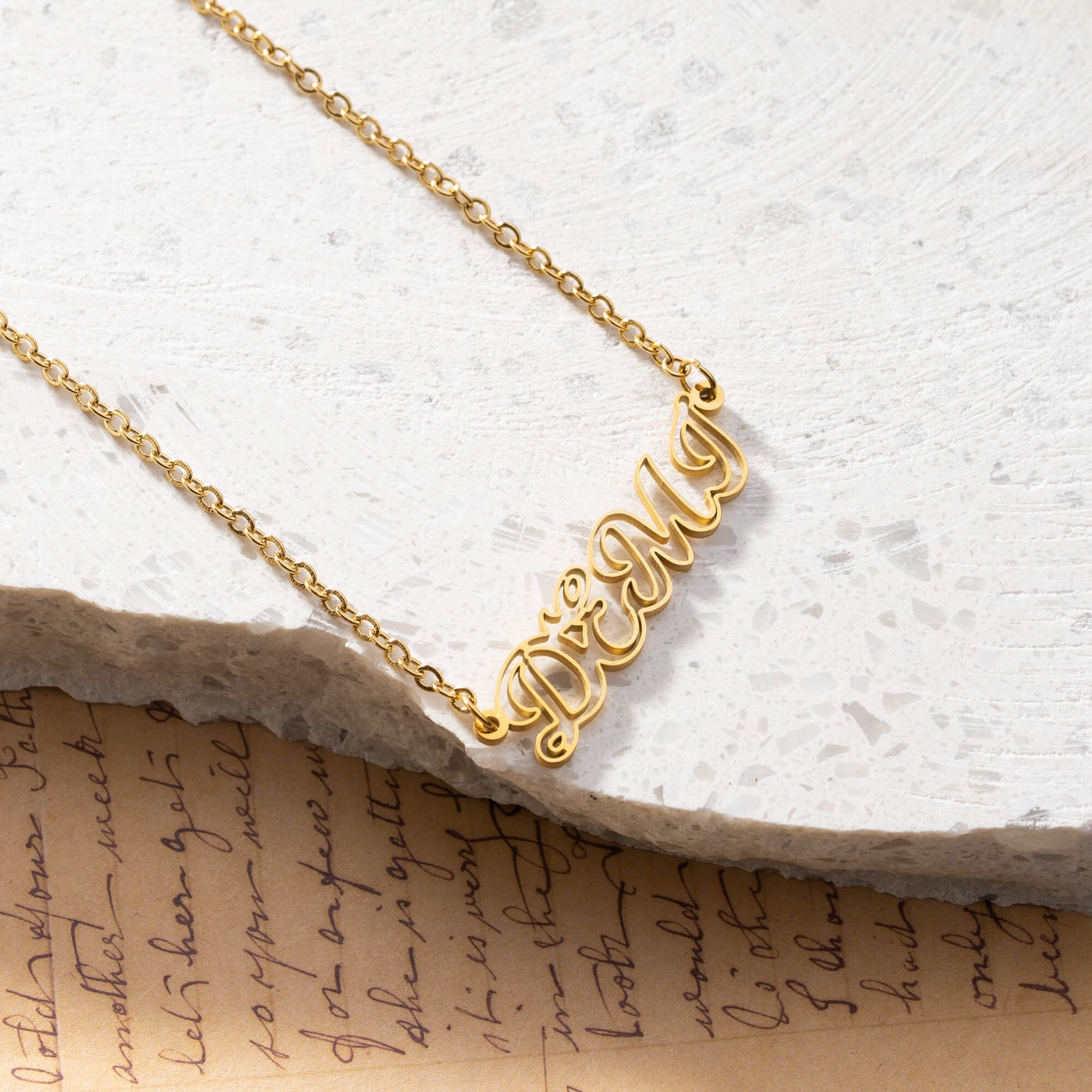 Dreamy Hollow Name Necklace