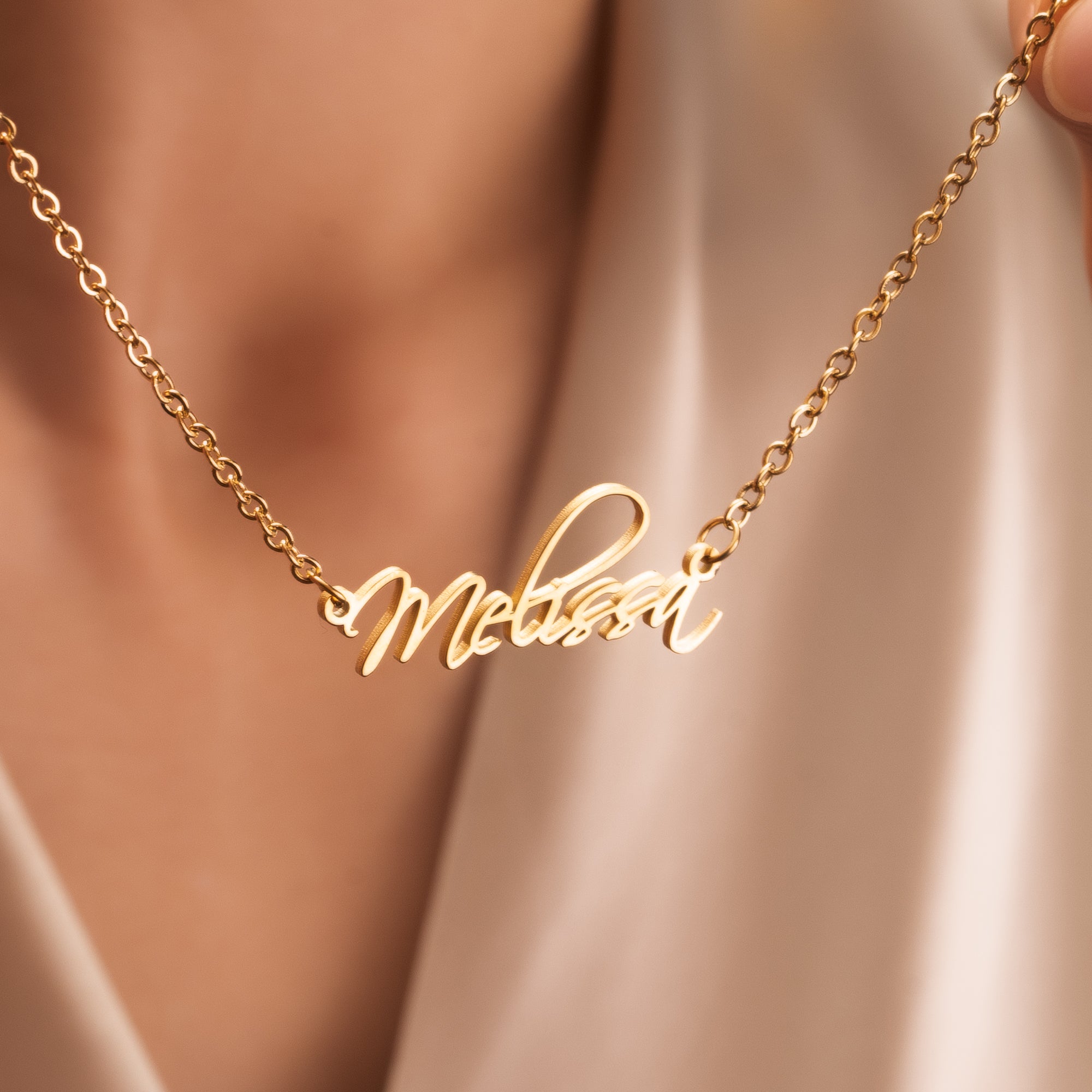 Name Necklace Gold Acrylic Monogram Necklace Wholesale Buy Double