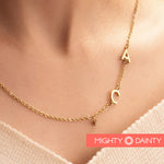 Spaced Letter Initial Necklace
