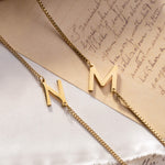 Sideways Letter Initial Necklace