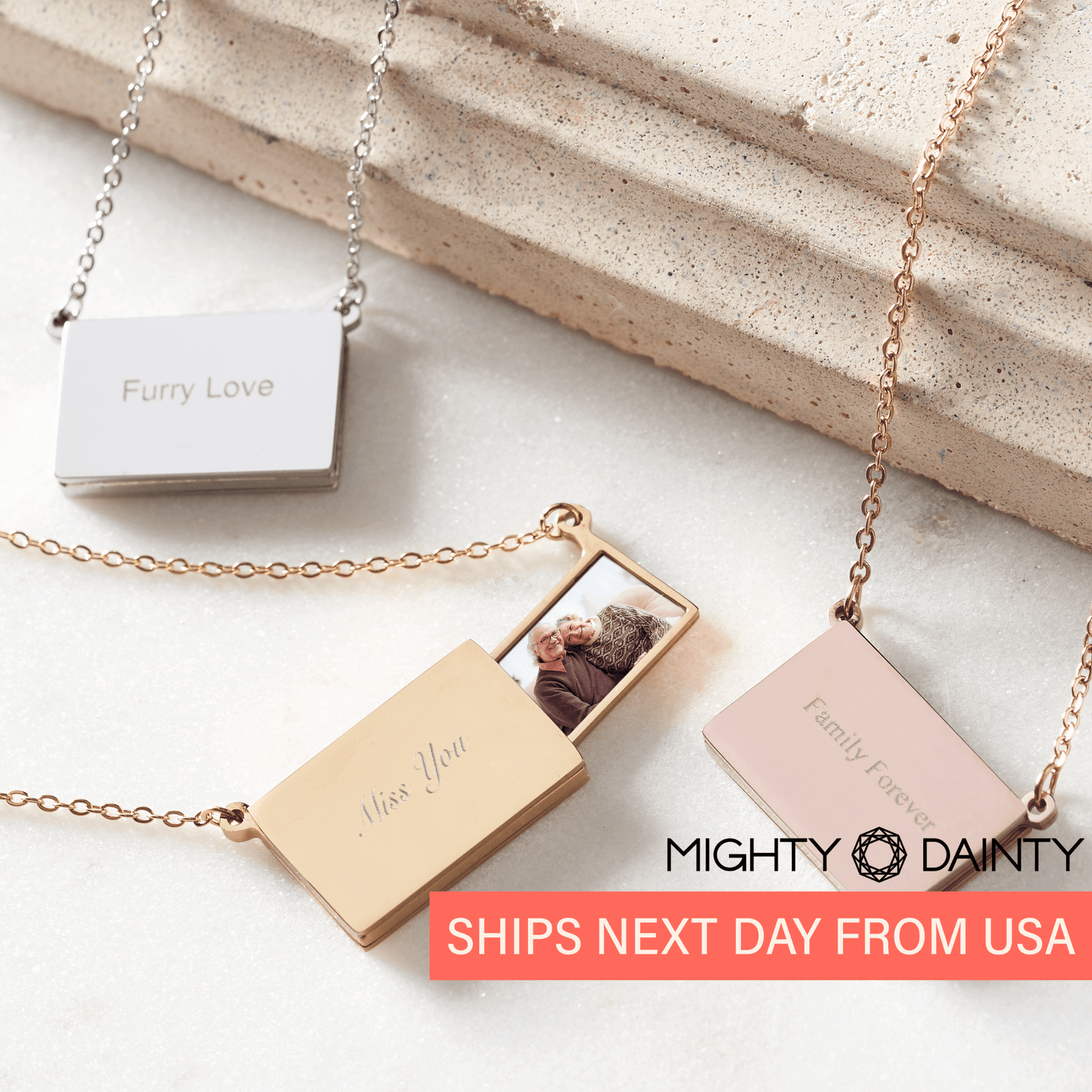 Hidden Drawer Image Necklace