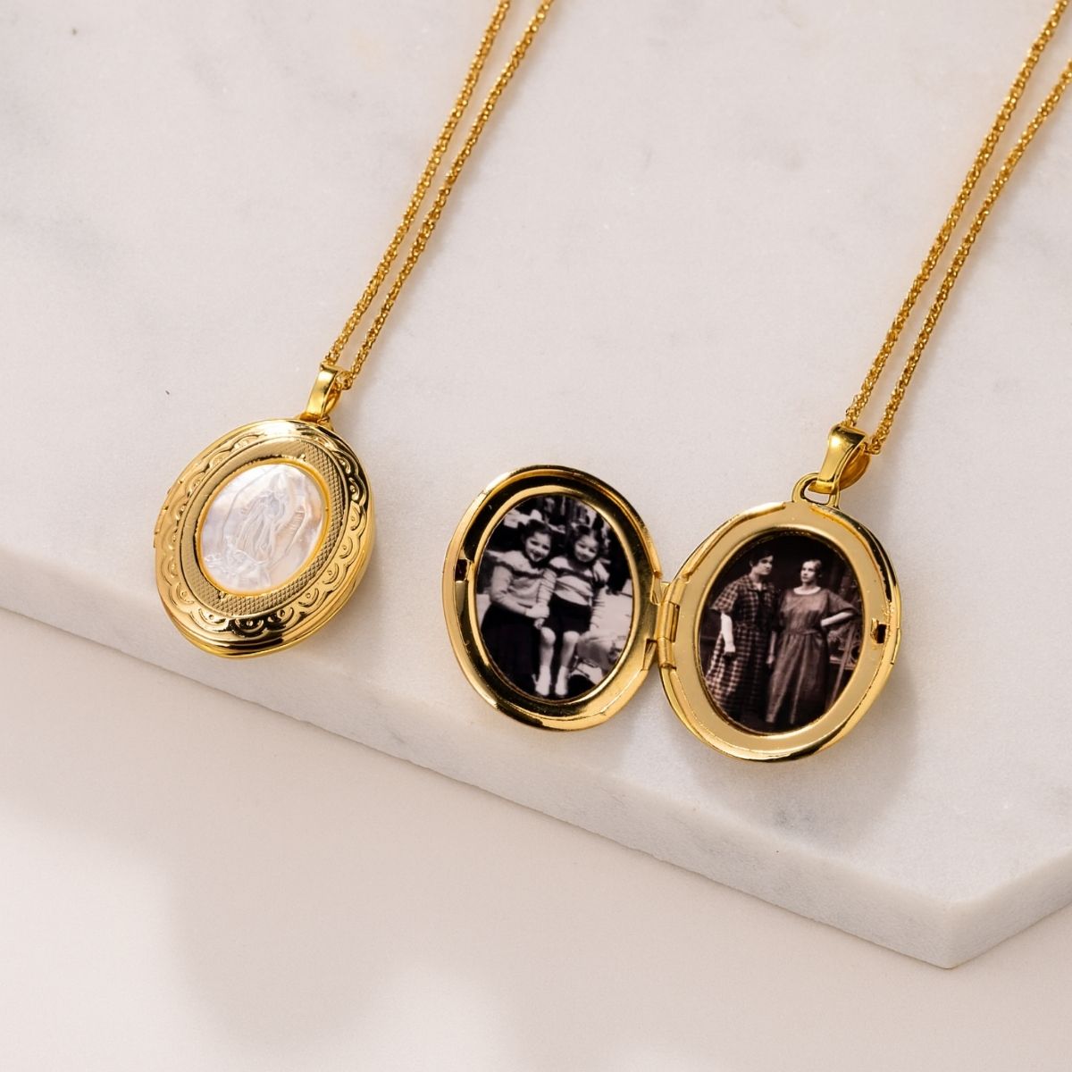 Virgin Mary Photo Necklace