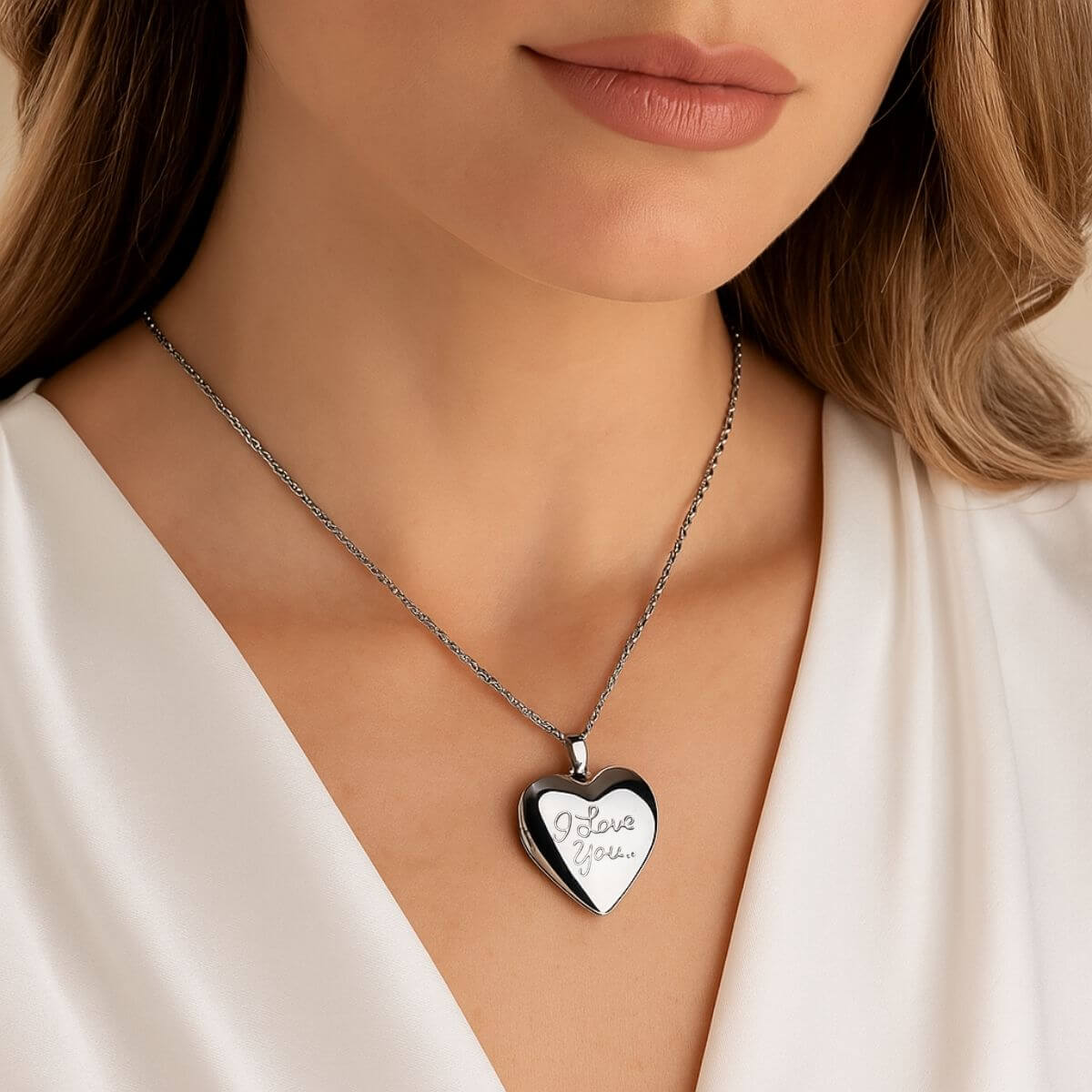 Heart Locket Photo Necklace