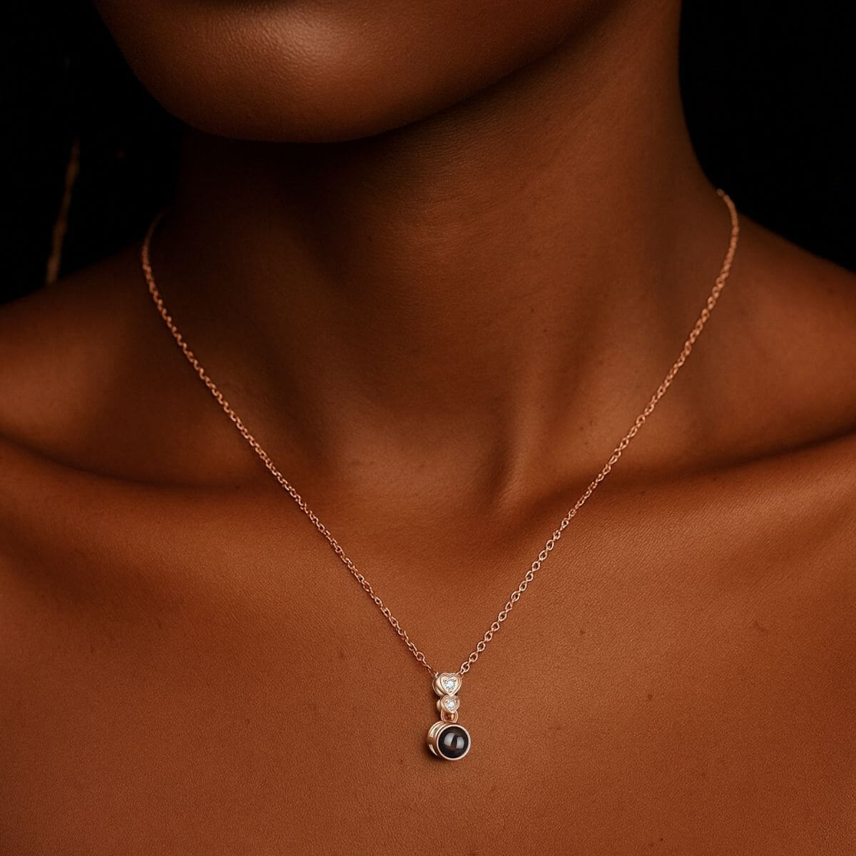 Love Drop Photo Projection Necklace