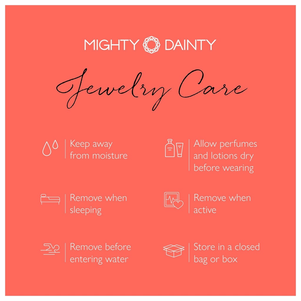 Infinity Two Name Necklace care instructions 