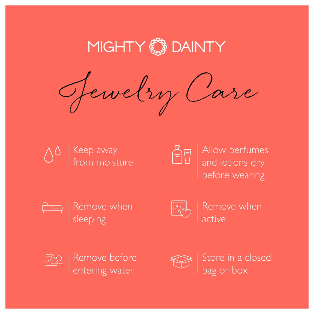 Old English Initial Necklace Care instructions 