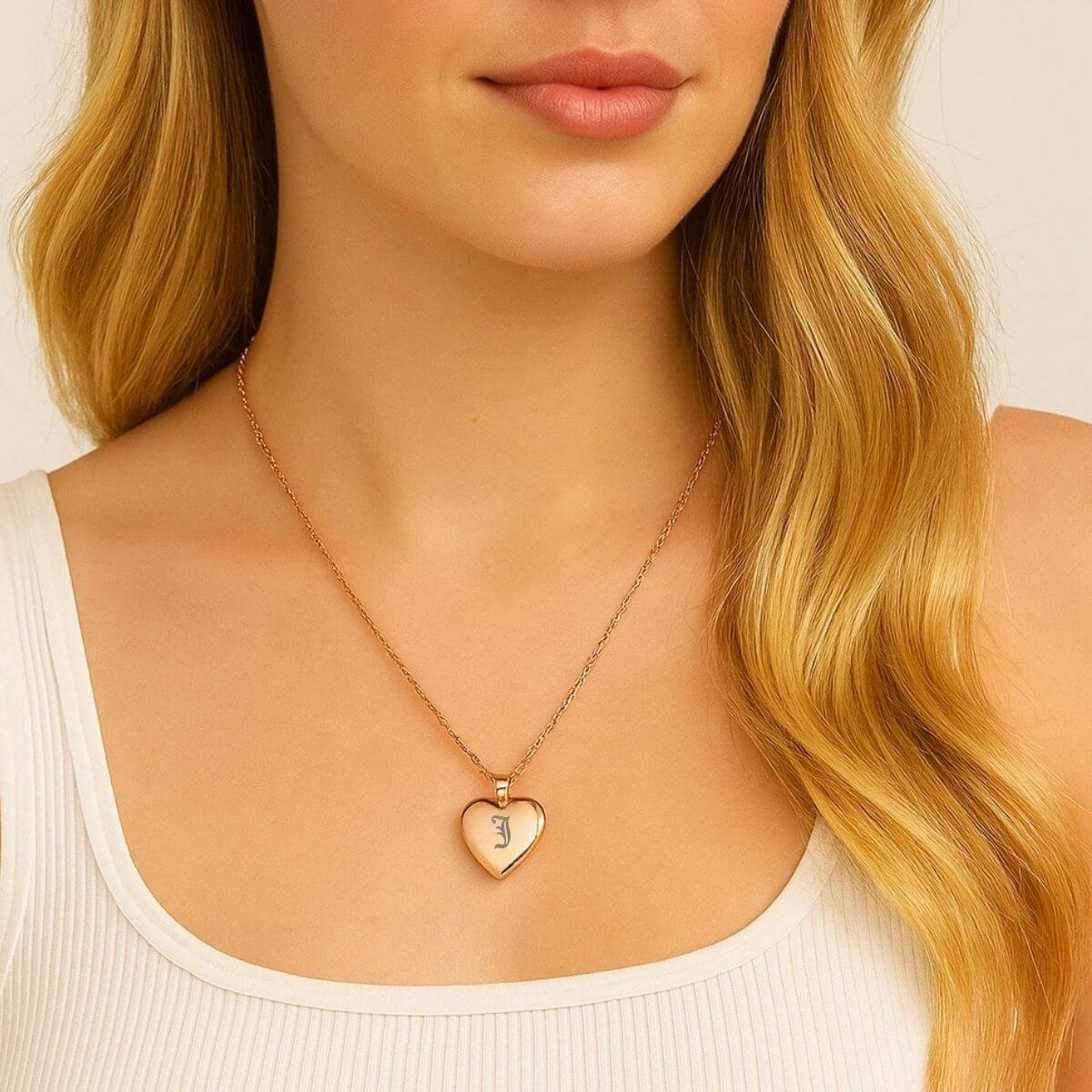 Personalized Heart Photo Necklace