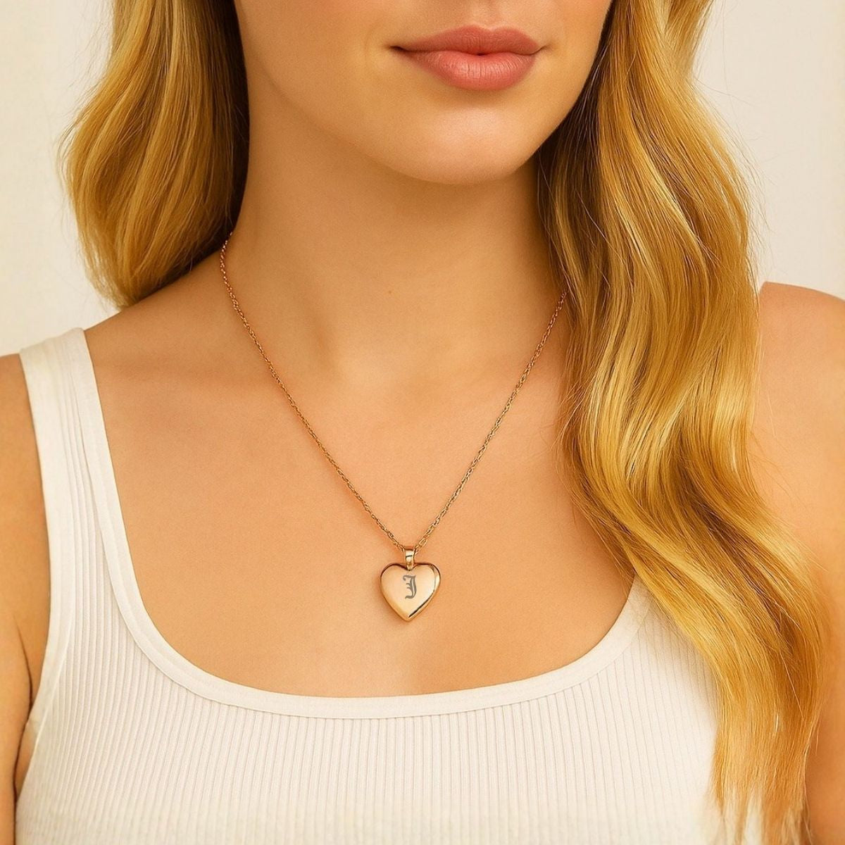 Personalized Heart Photo Necklace