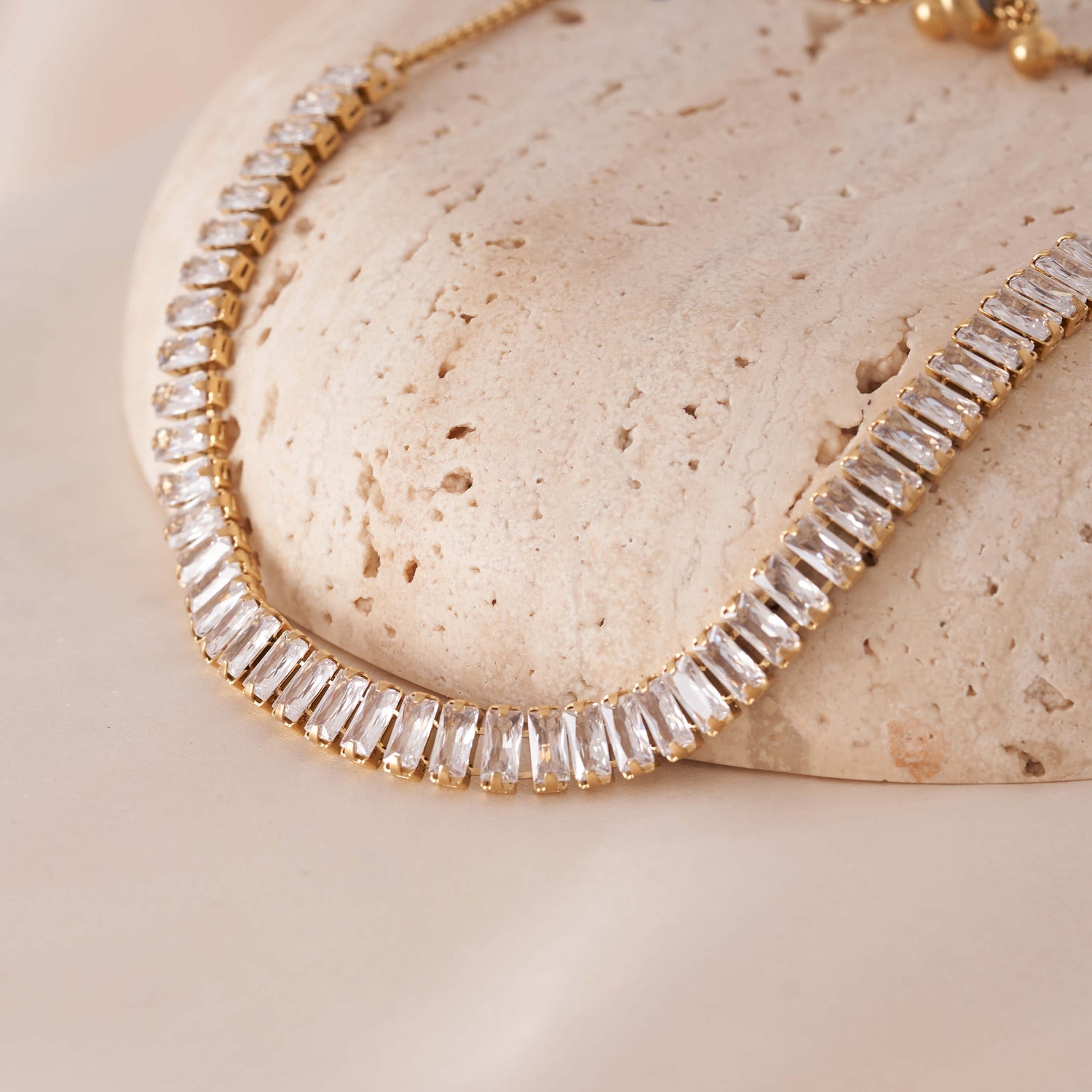 Rectangle Crystal Tennis Bracelet