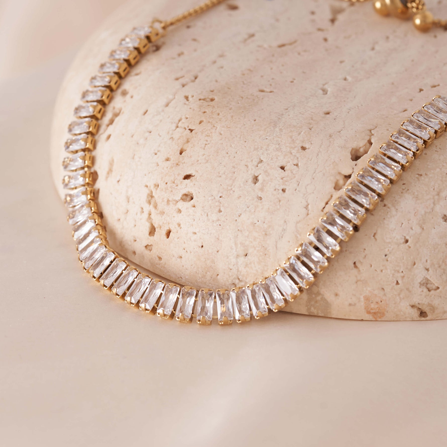 Rectangle Crystal Tennis Bracelet