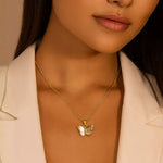 Gold Butterfly Charm Necklace