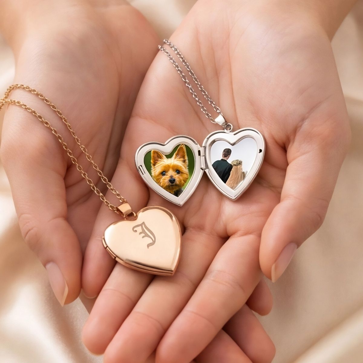 Personalized Heart Photo Necklace