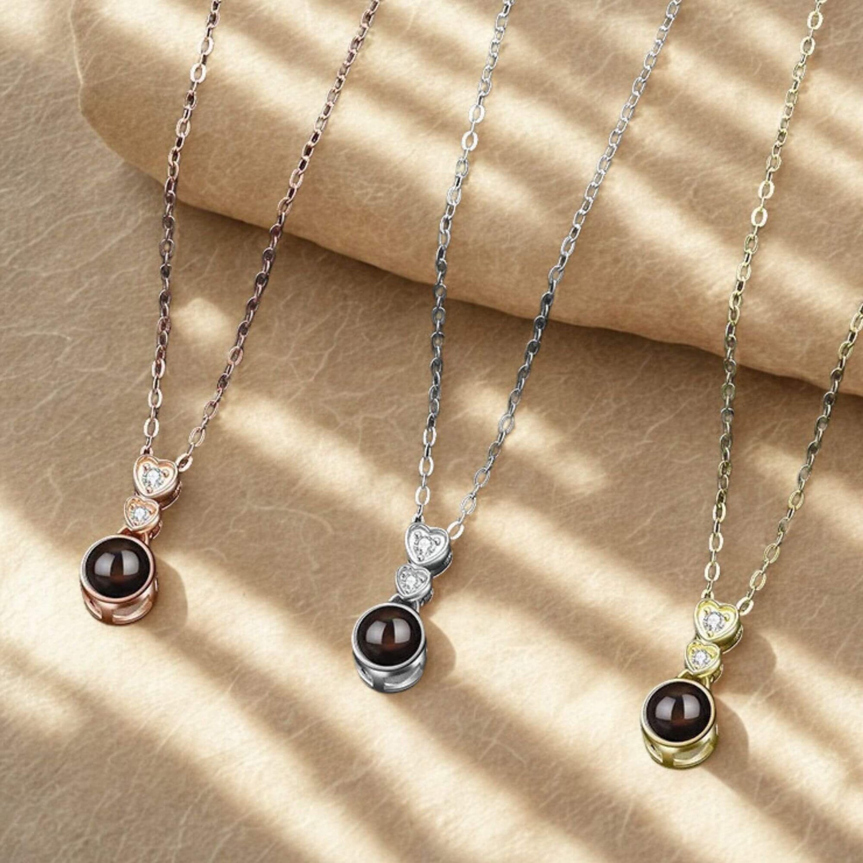 Love Drop Photo Projection Necklace