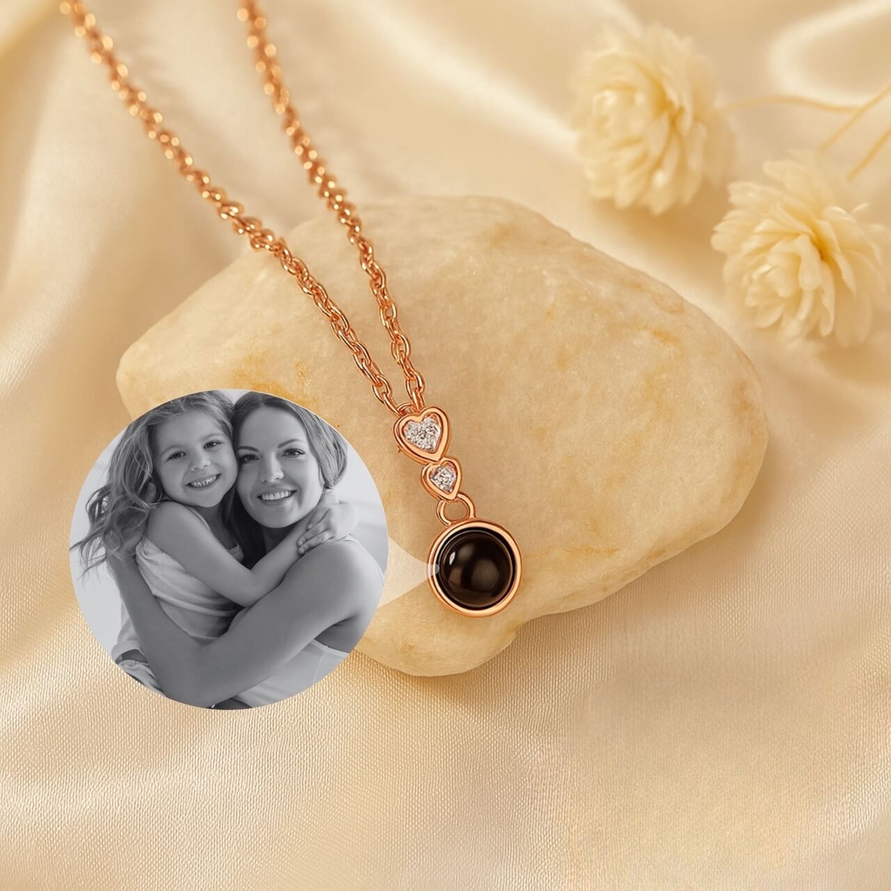 Love Drop Photo Projection Necklace