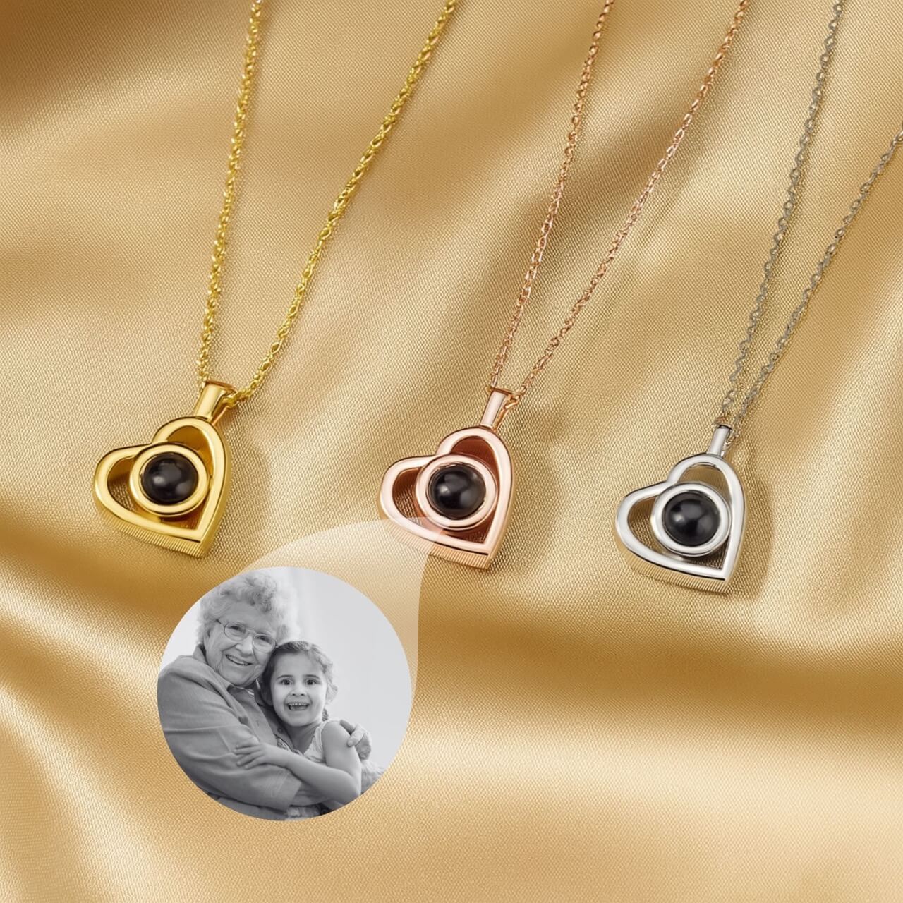 Heart Photo Projection Necklace