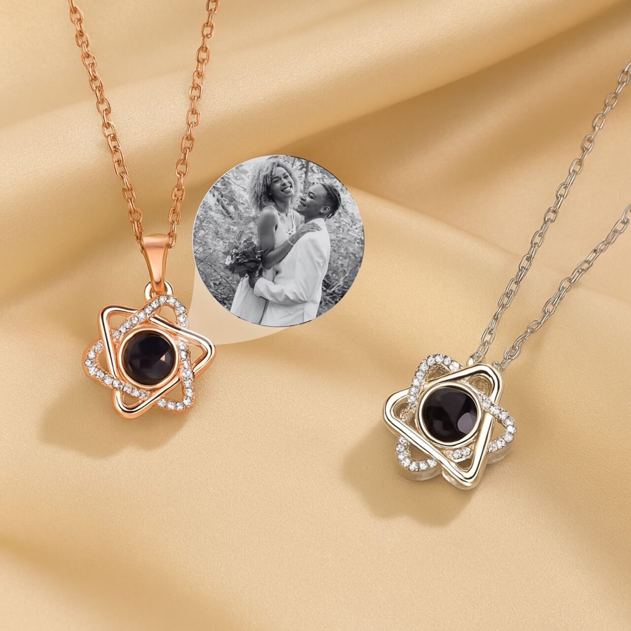 Celestial Star Photo Projection Necklace