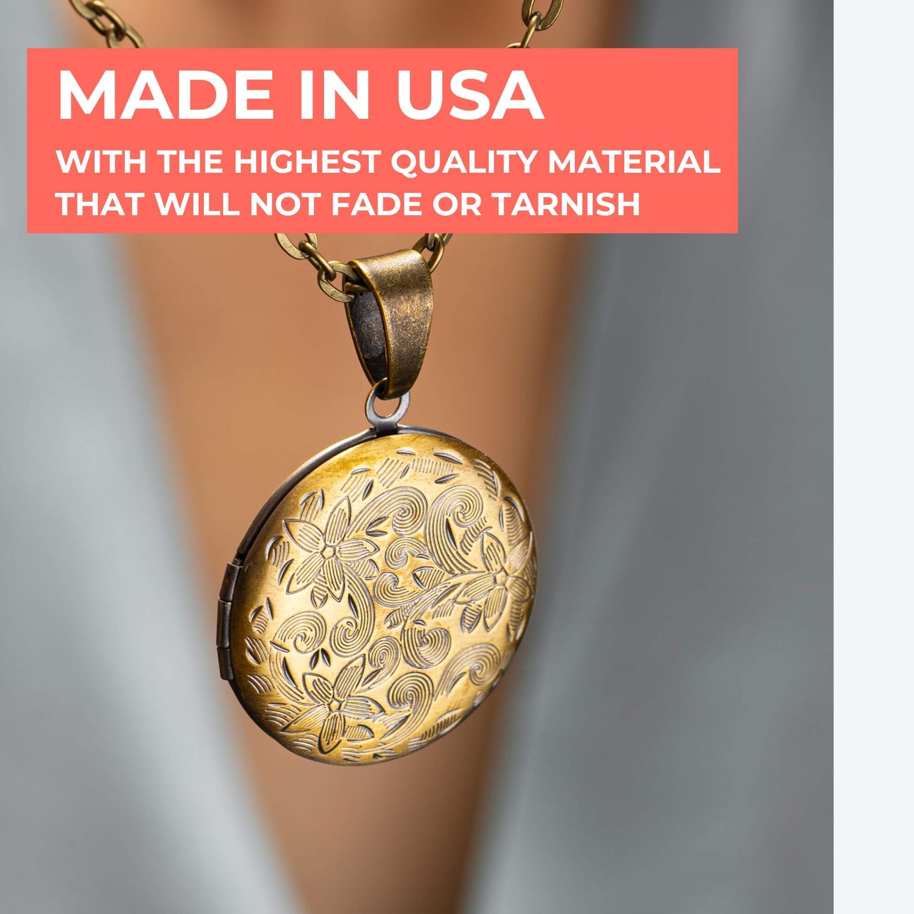 Keepsake Photograph Floral Necklace