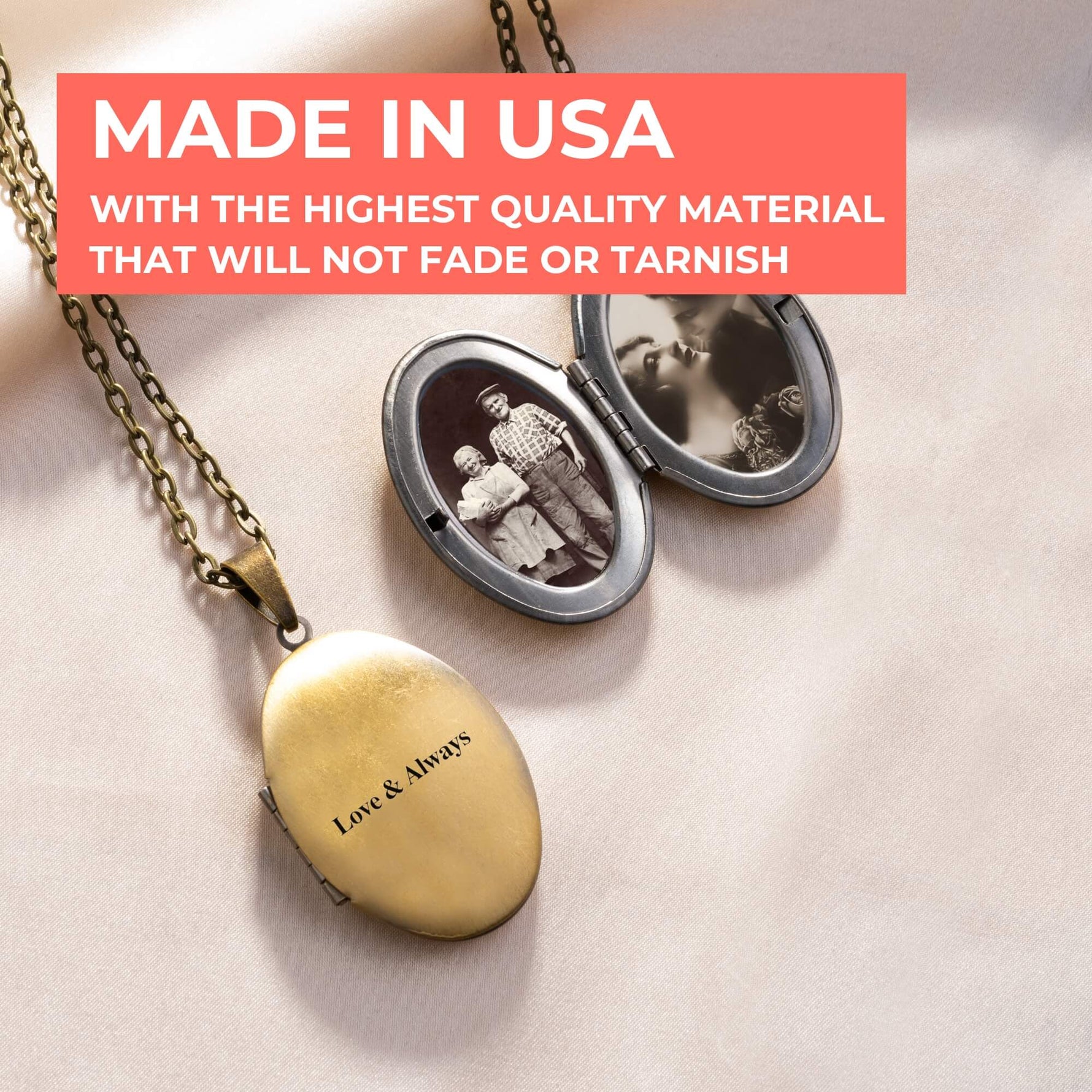 Vintage Oval Photo Necklace