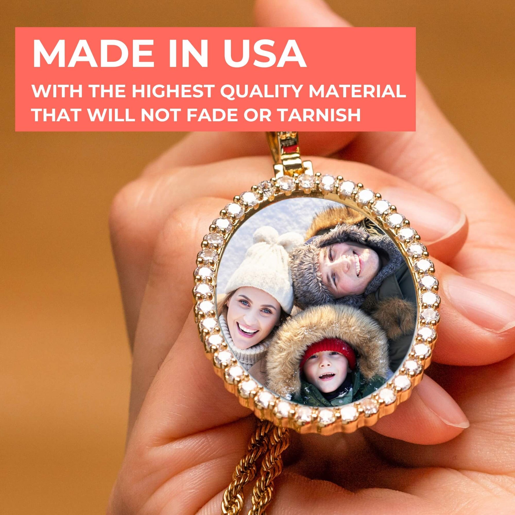 Oval Diamond Medallion Pendant Necklace