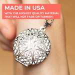 Snow Flake Photo Necklace