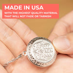 Hamsa hand Round Locket Image Necklace