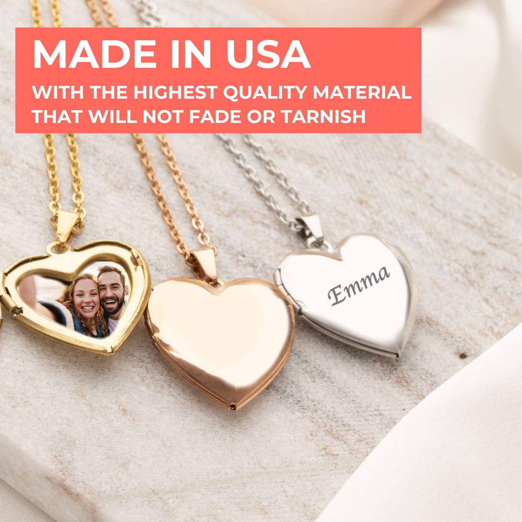Personalized Heart Photo Necklace