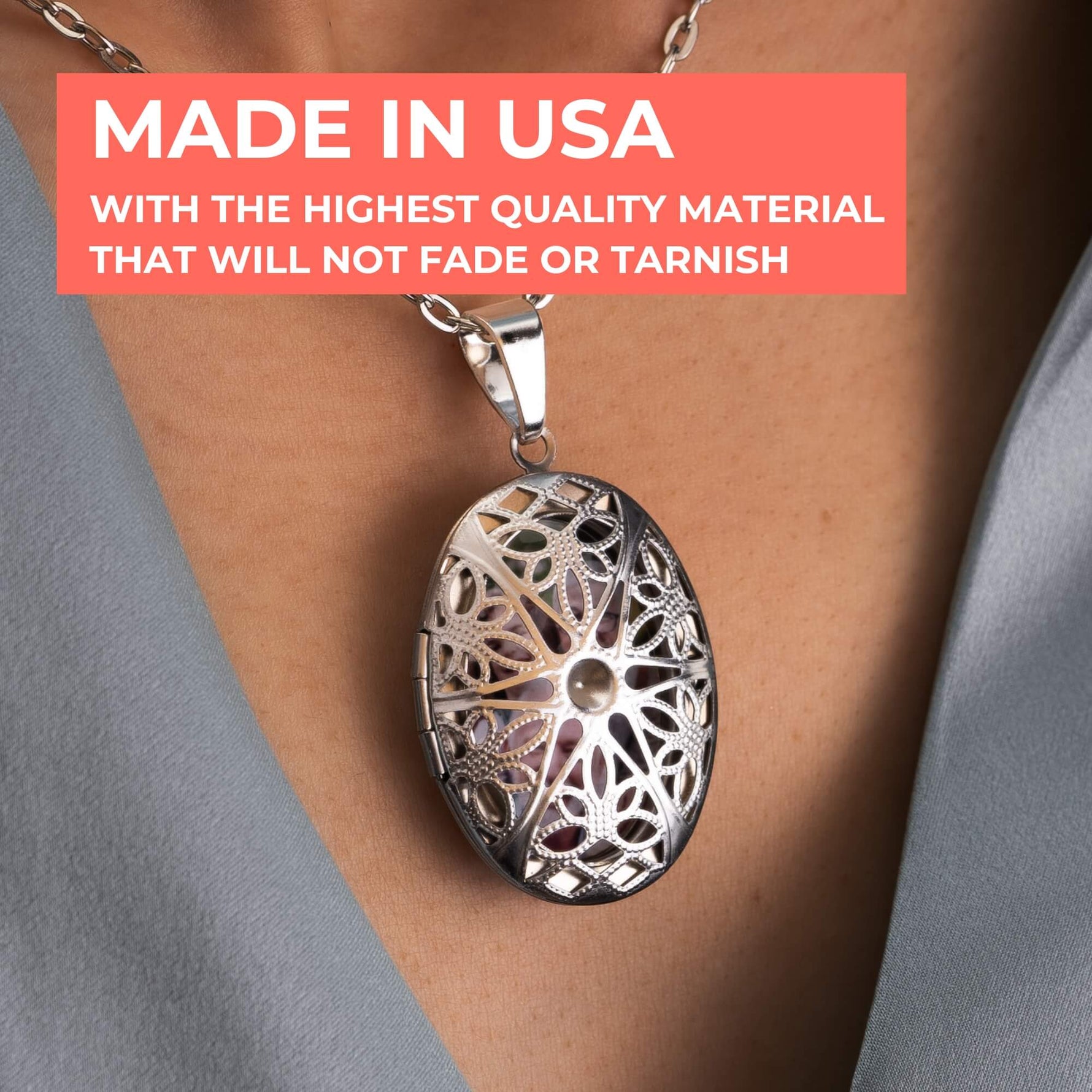 Ethereal Oval Photo Necklace