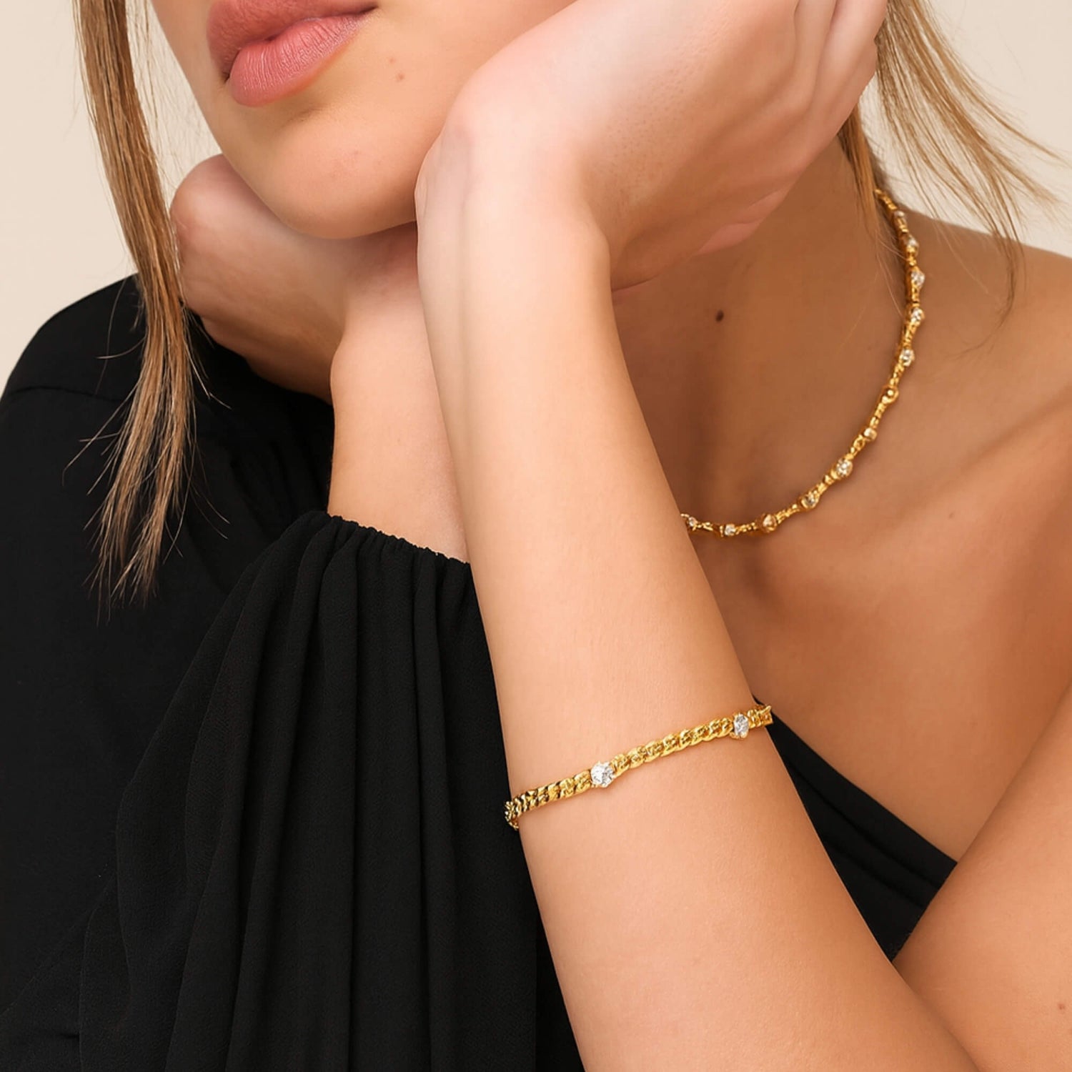 Aurelia Crystal Chain Bracelet