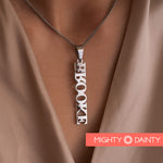 Vertical ID Name Necklace
