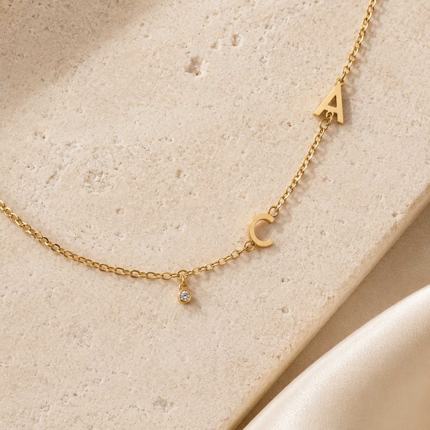 Spaced Letter Initial Necklace
