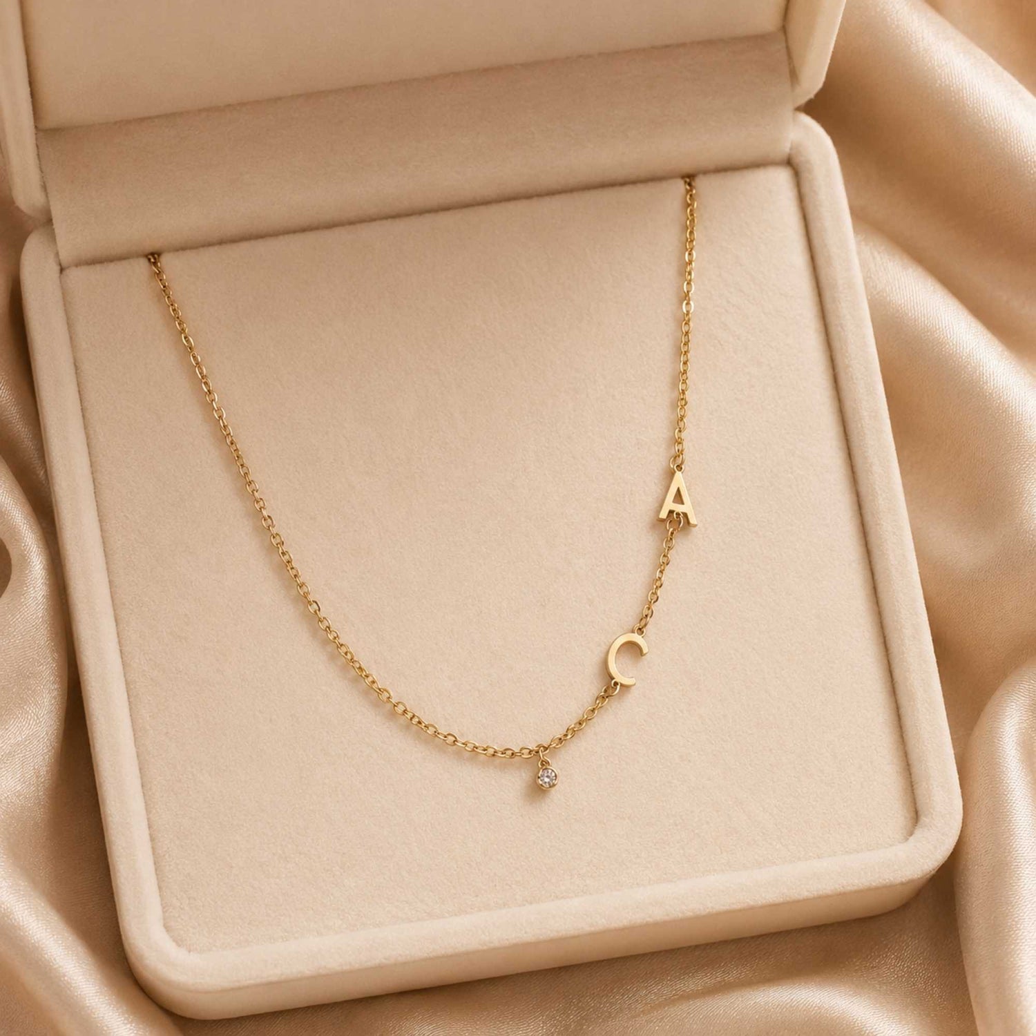 Spaced Letter Initial Necklace