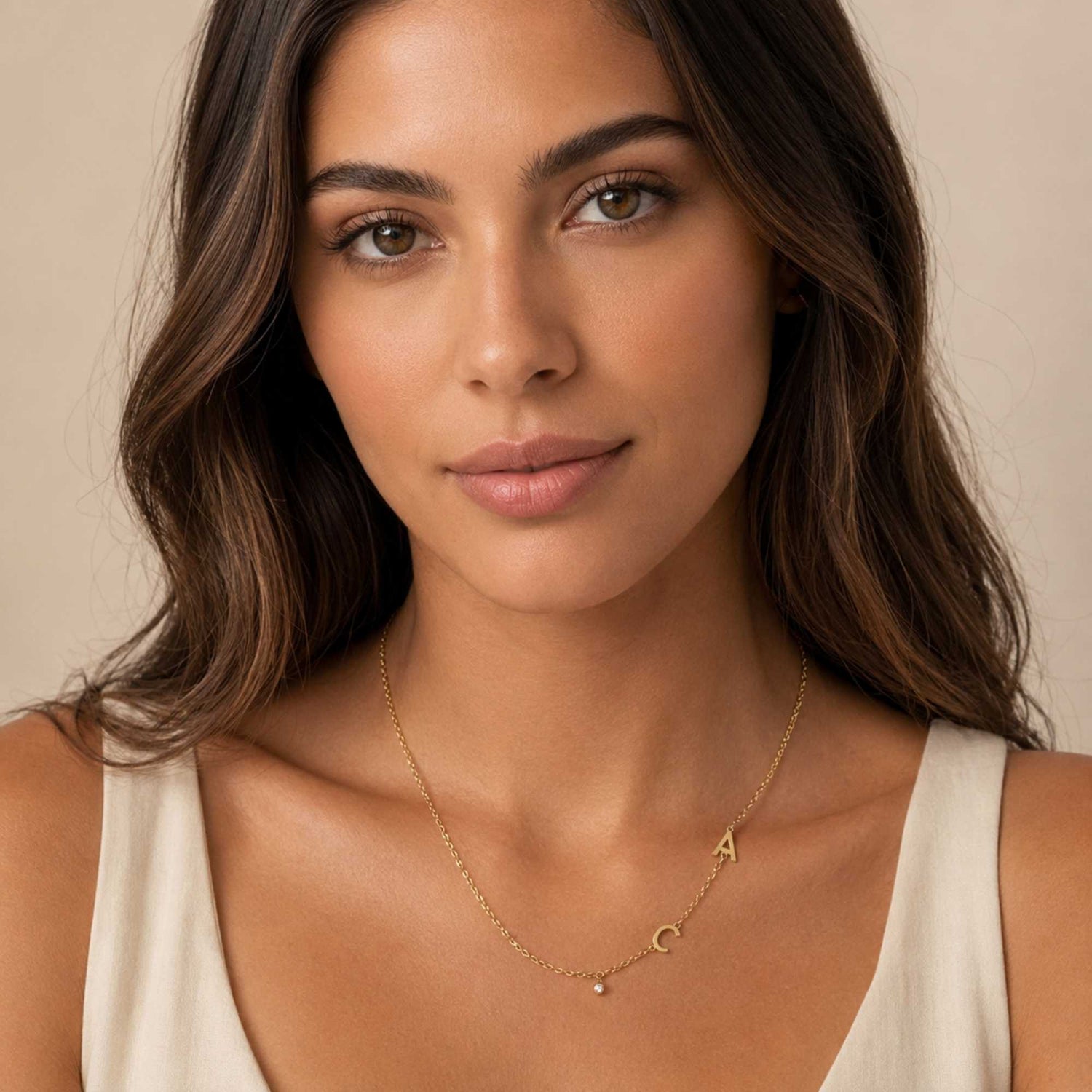 Spaced Letter Initial Necklace