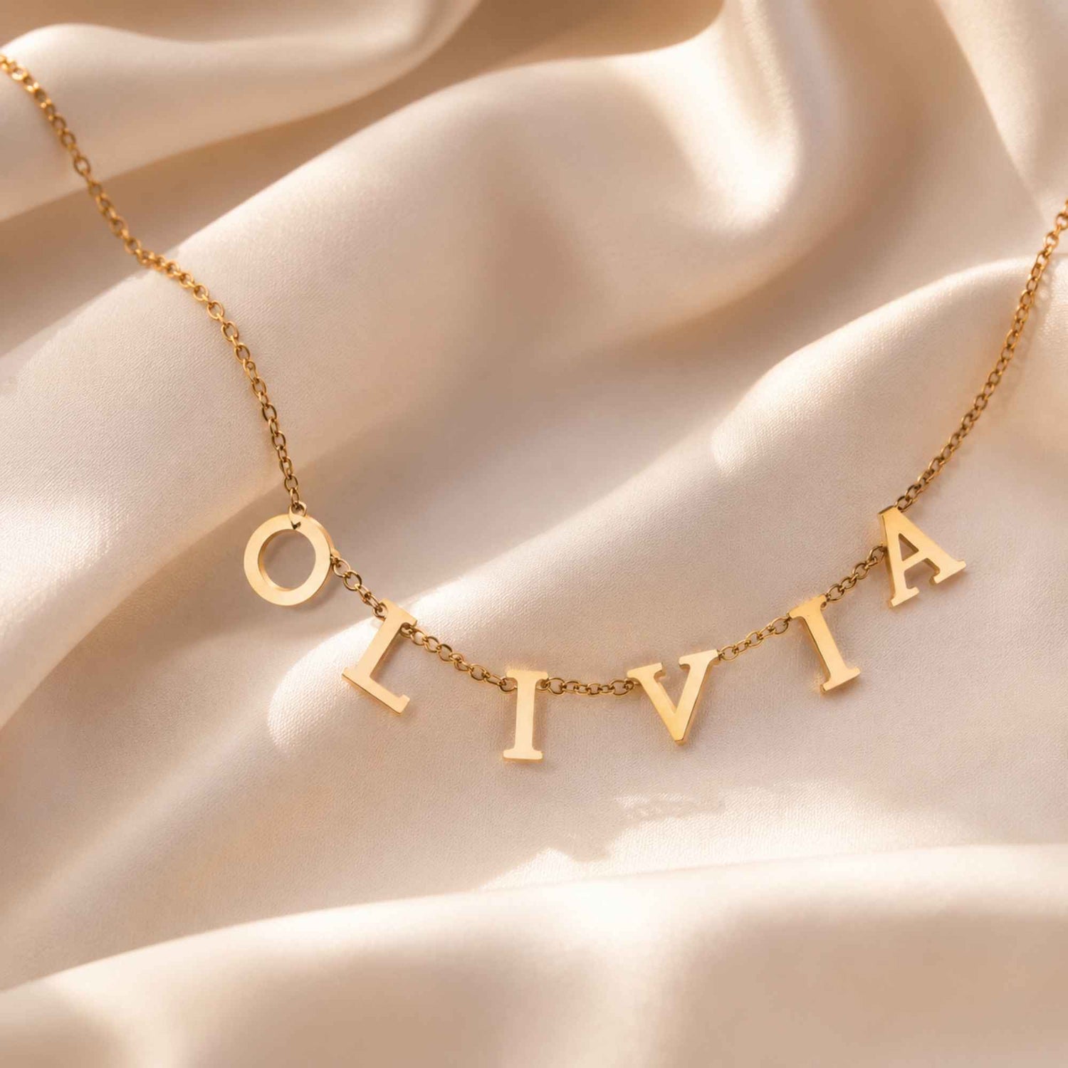 Spaced Name Initial Necklace