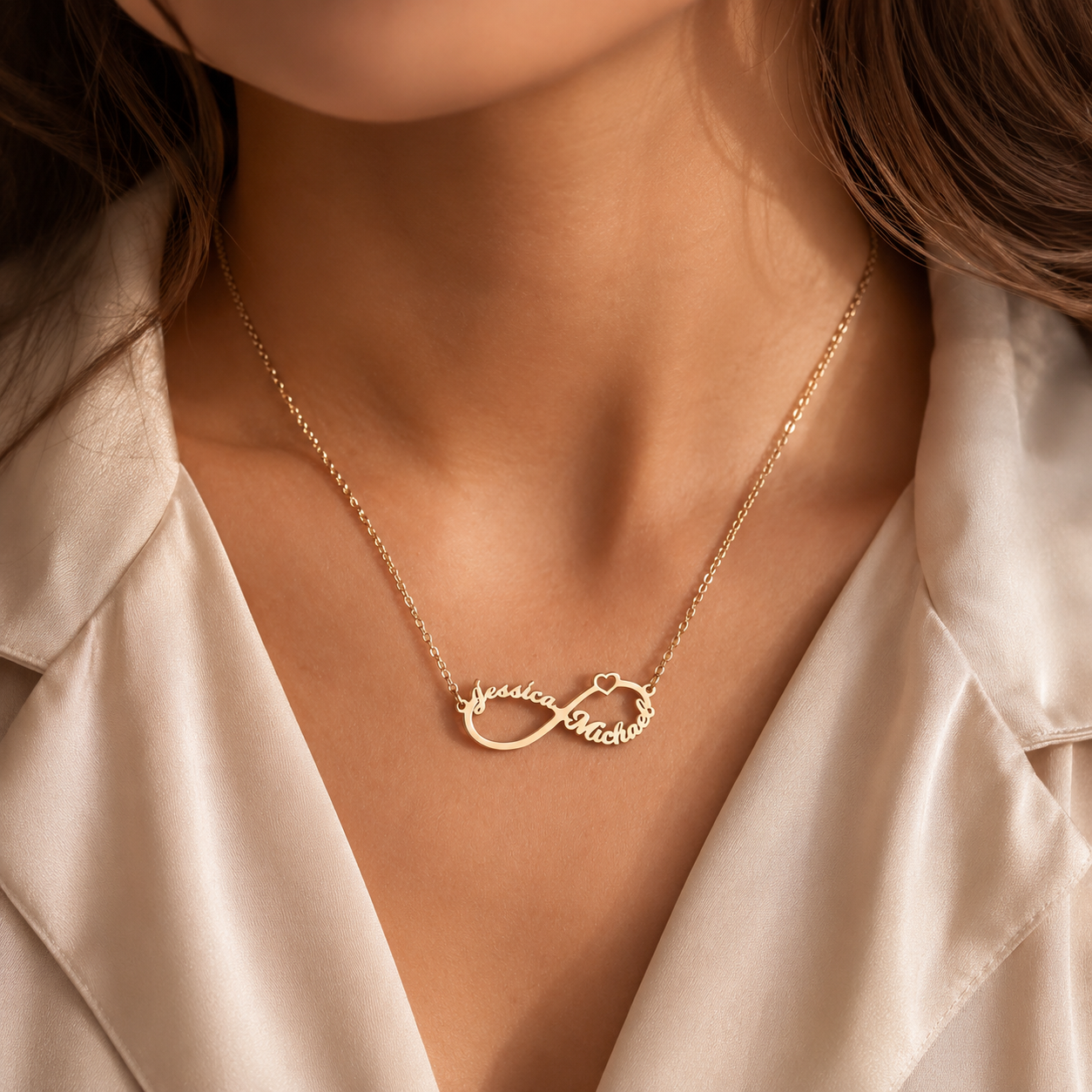 Infinity Two Name Necklace