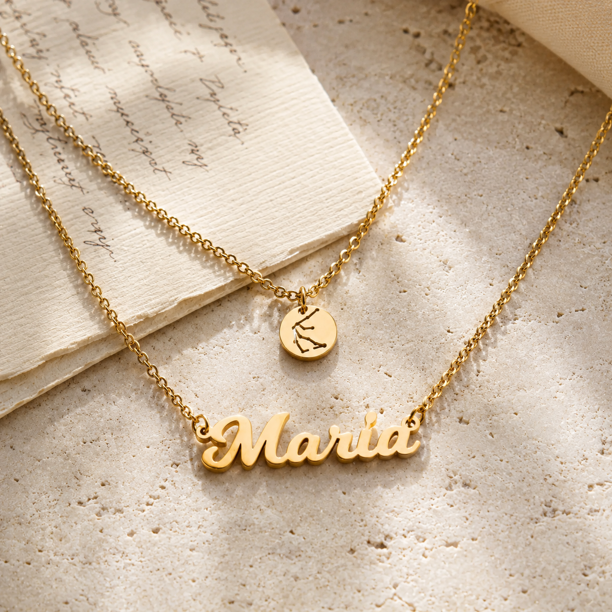 Horoscope Name Necklace