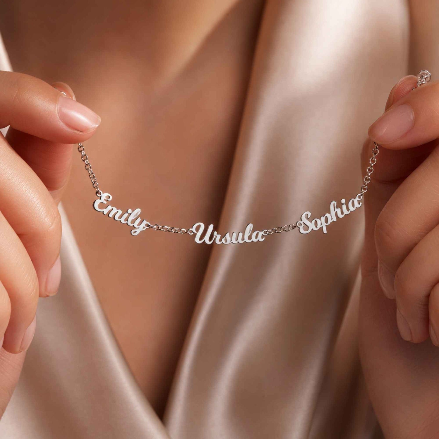 Trinity of Love Name Necklace
