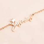 Gold Charm Name Necklace