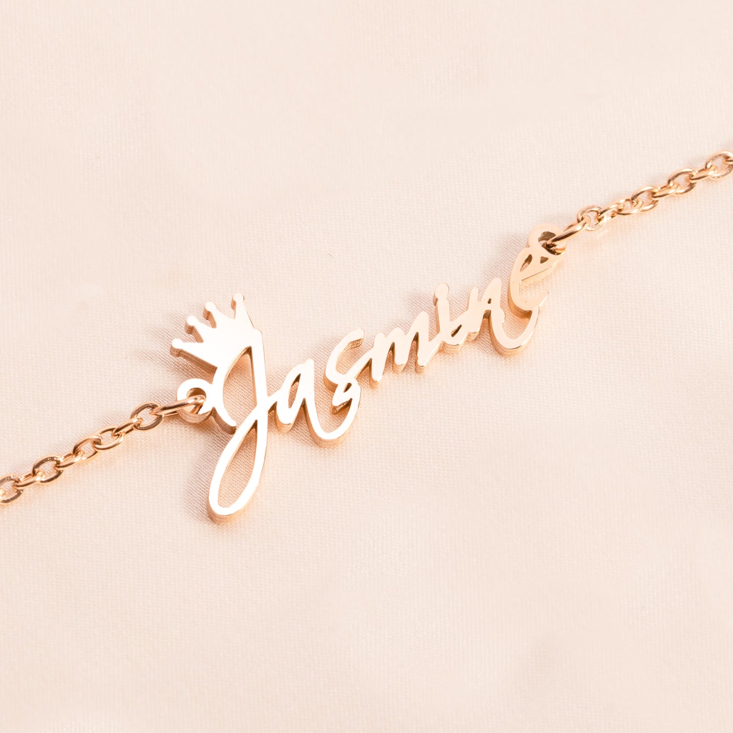 Gold Charm Name Necklace