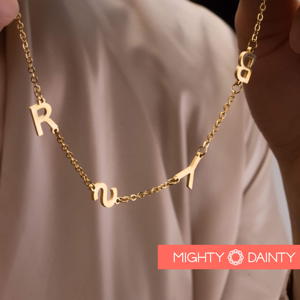 Spaced Letter Initial Necklace