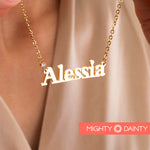 Birthstone Name Necklace