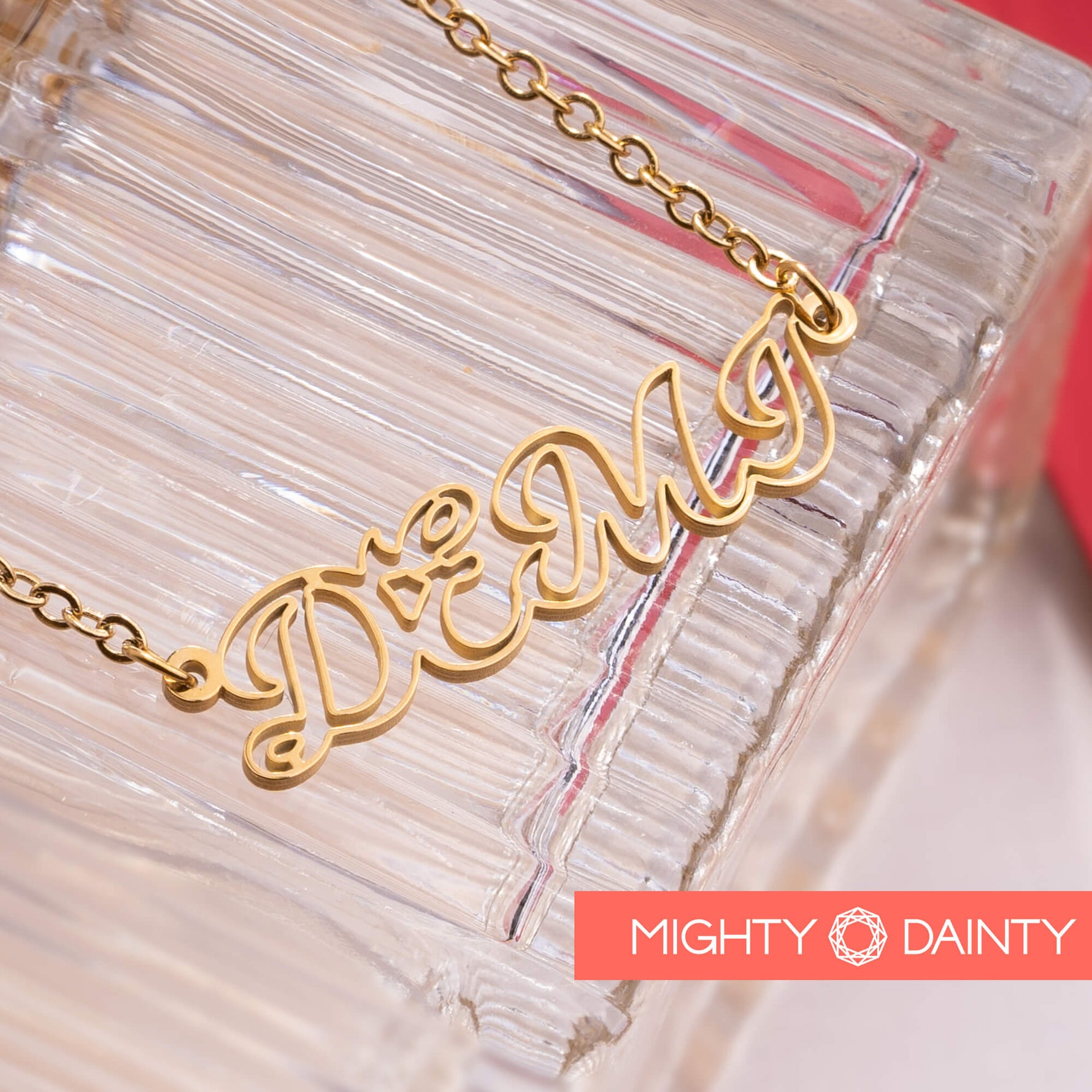 Dreamy Hollow Name Necklace
